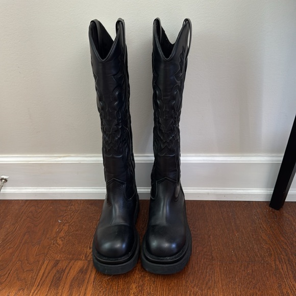 Jeffery Campbell Space Cowboy black tall boots - Picture 2 of 2